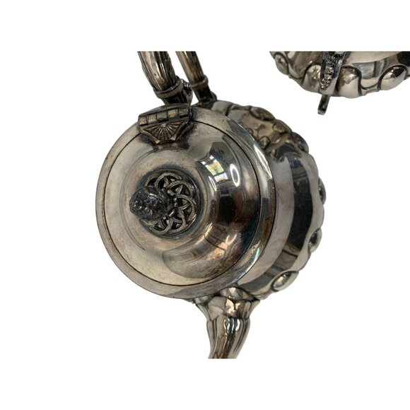 Antique James Dixon & Sons England  EPBM 3-Piece Silver-Plate Tea Set Marked - Picture 10 of 11